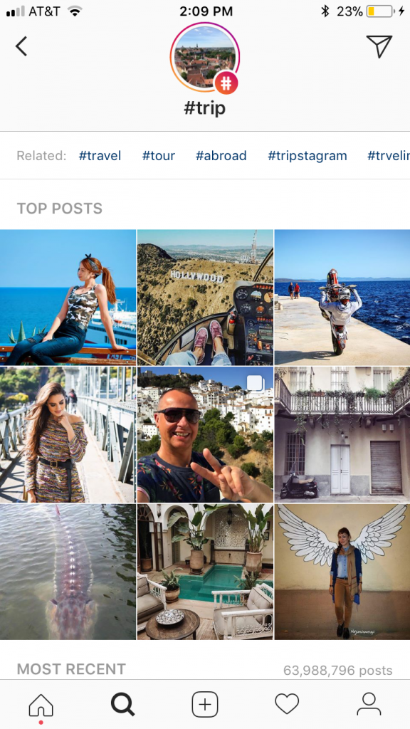 how to find related hashtags on Instagram