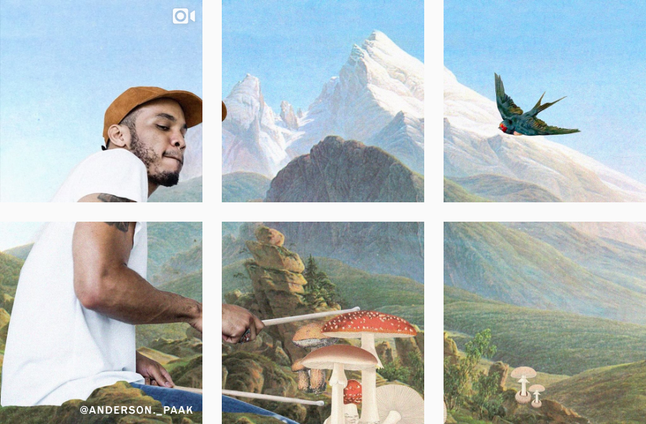 how to set up a photo grid on instagram