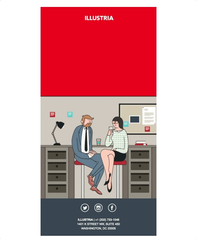Illustria's email animation