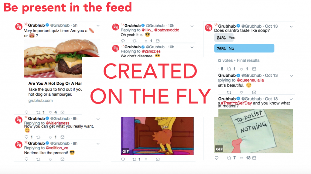Grubhub creates social content on the fly
