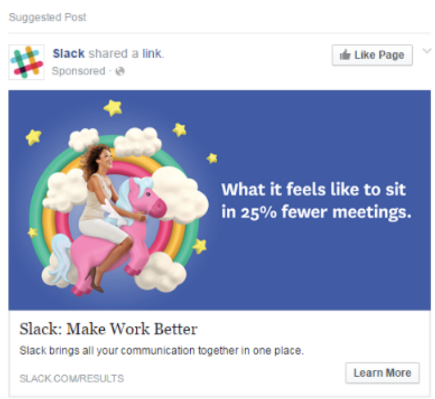 Slack Facebook Ad