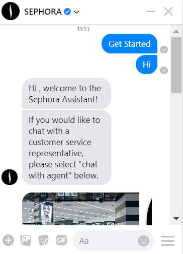 SephoraG€™s Reservation Assistant bot that lets people book makeover appointments right from Facebook